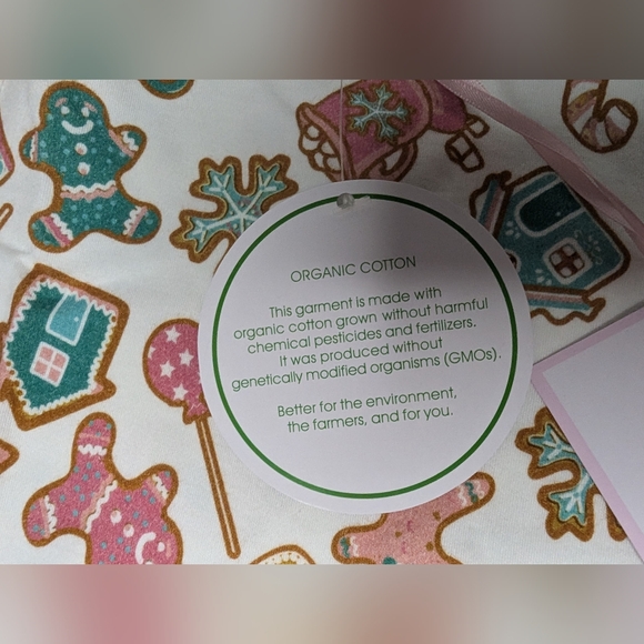 NWT Pink Elephant 18-24M Girls Christmas Long Sleeve Bodysuit Organic Cotton - Picture 8 of 10